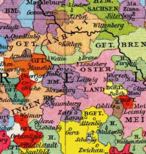 Herrschaftsgebiet der Hochstifte Merseburg und Naumburg-Zeitz um 1250